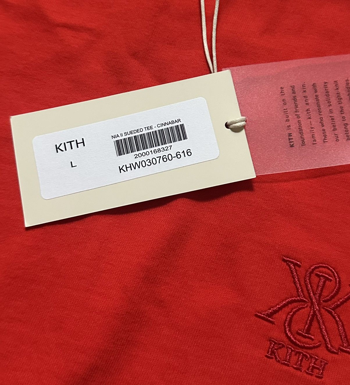 Kith Kith Women Nia II Sueded Tee - Cinnabar/Red Size L / US 10 / IT 46 - 4 Thumbnail