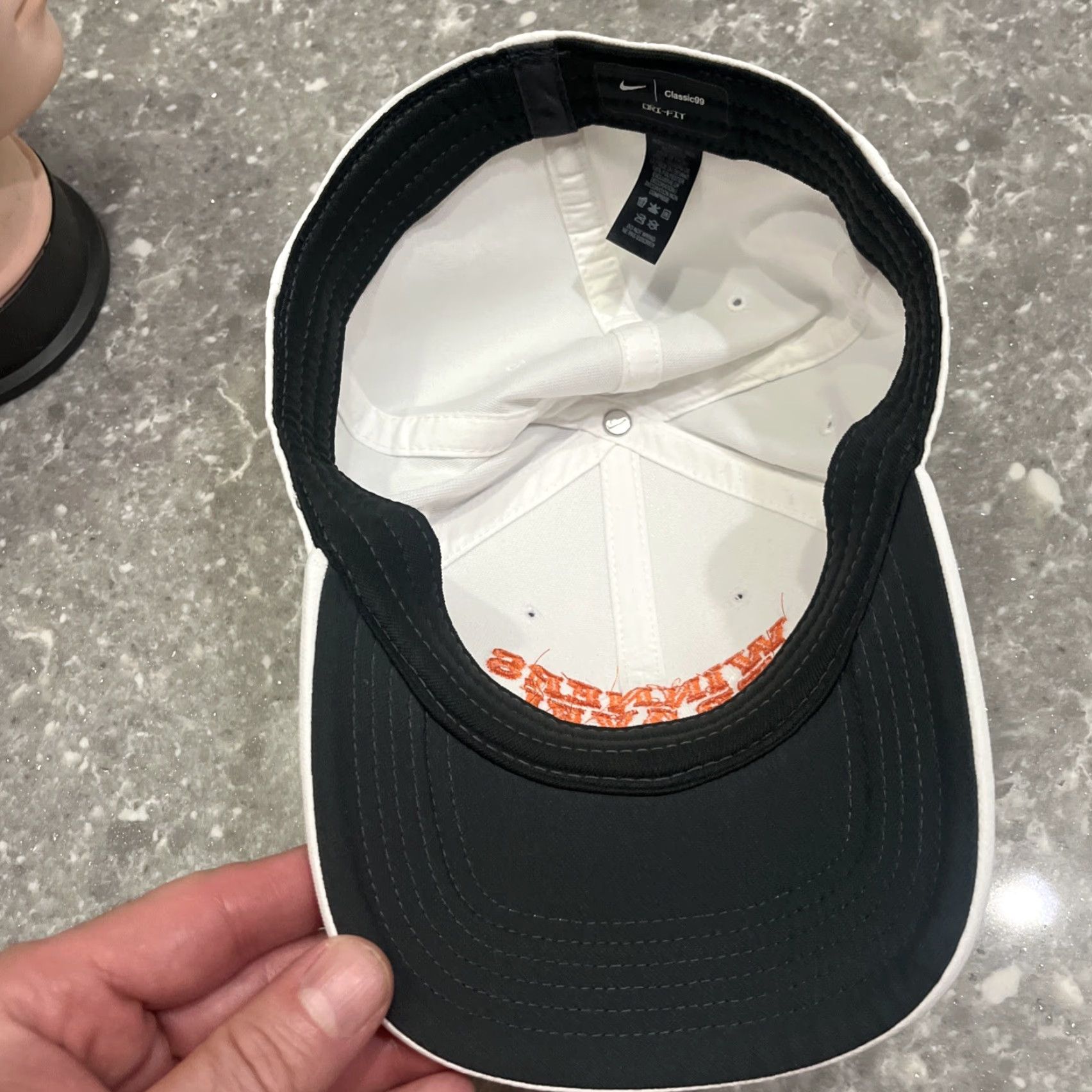 Nike Nike Hat Baseball Cap L/XL White Men Classic Sports Logo 90s style Size ONE SIZE - 5 Thumbnail