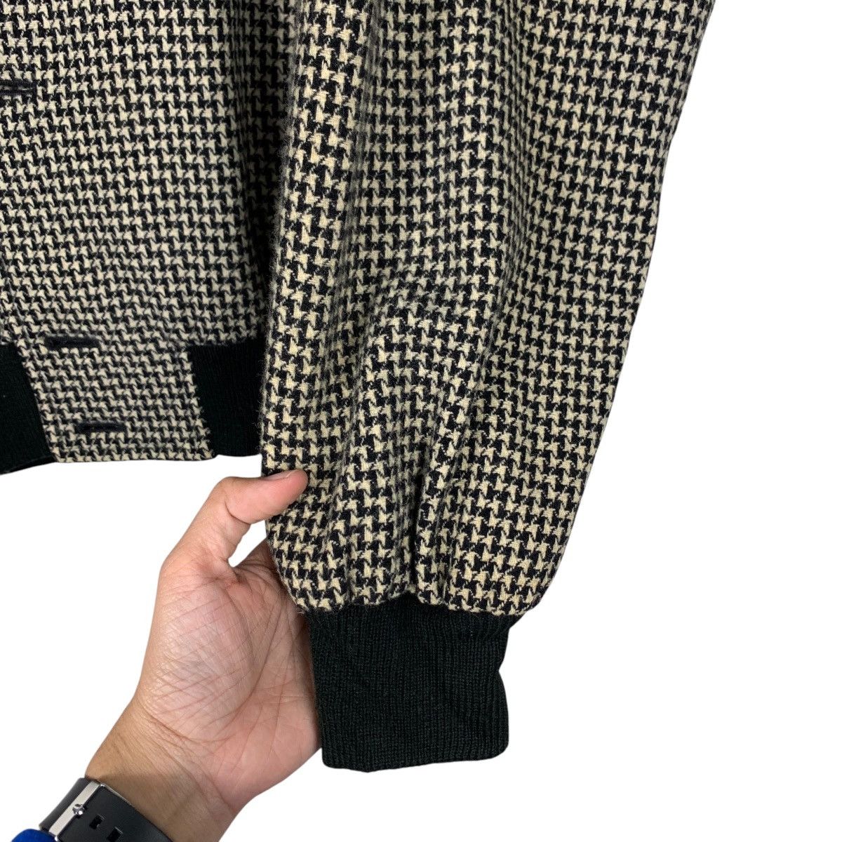 Japanese Brand MEN’S JAC Houndstooth Button Collared Wool Jacket #2078-C91 Size US M / EU 48-50 / 2 - 13 Thumbnail
