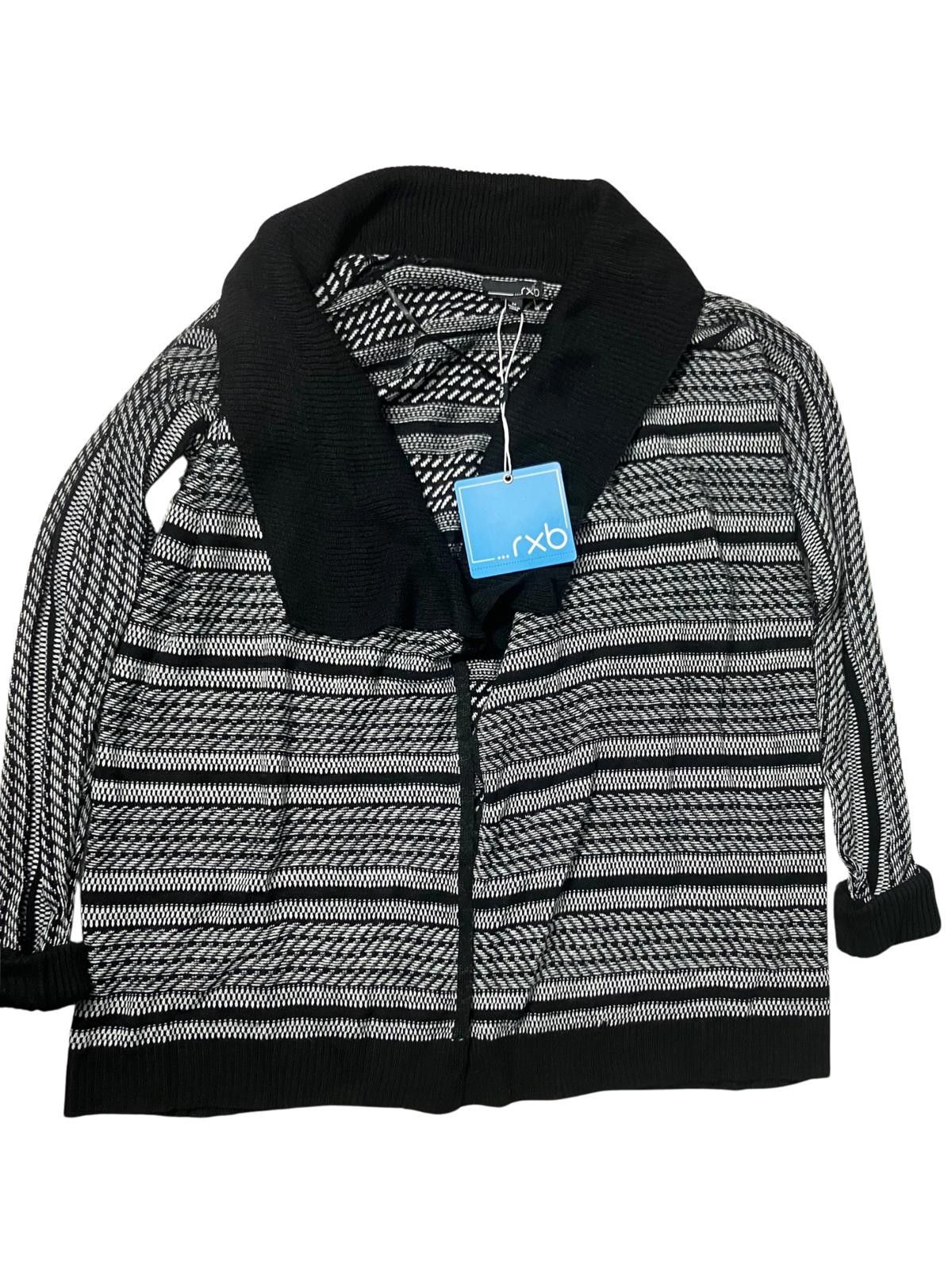 Other RXB Black and White Patterned Shawl Collar Cardigan Sweater Size M / US 6-8 / IT 42-44 - 4 Thumbnail