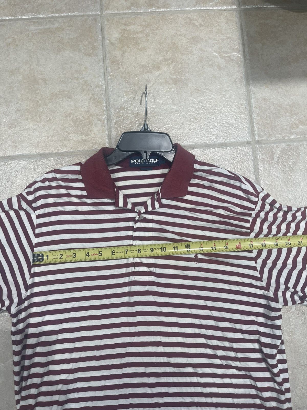Ralph Lauren Polo Ralph GOLF Lauren Red Striped Polo Short Sleeve Size US L / EU 52-54 / 3 - 7 Thumbnail