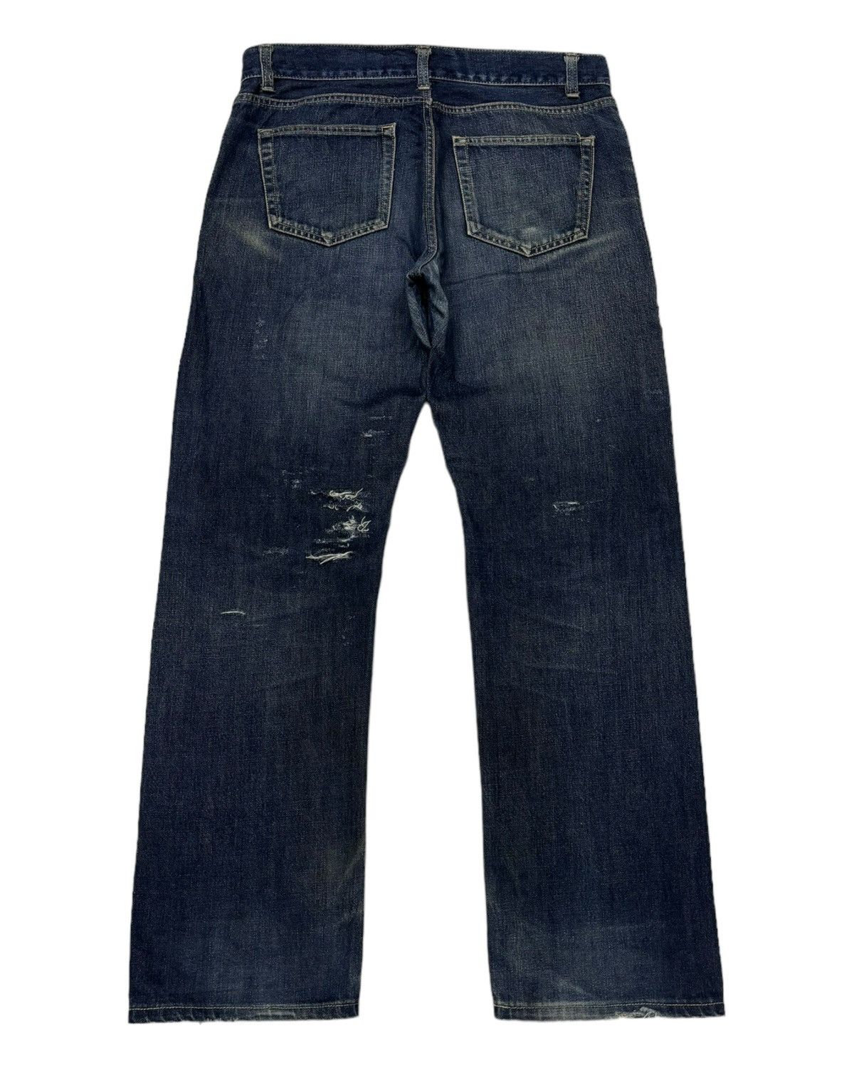 In The Attic 🔥VINTAGE IN THE ATTIC DISTRESS RIPS CUSTOM MADE DENIM JEANS Size US 34 / EU 50 - 6 Thumbnail