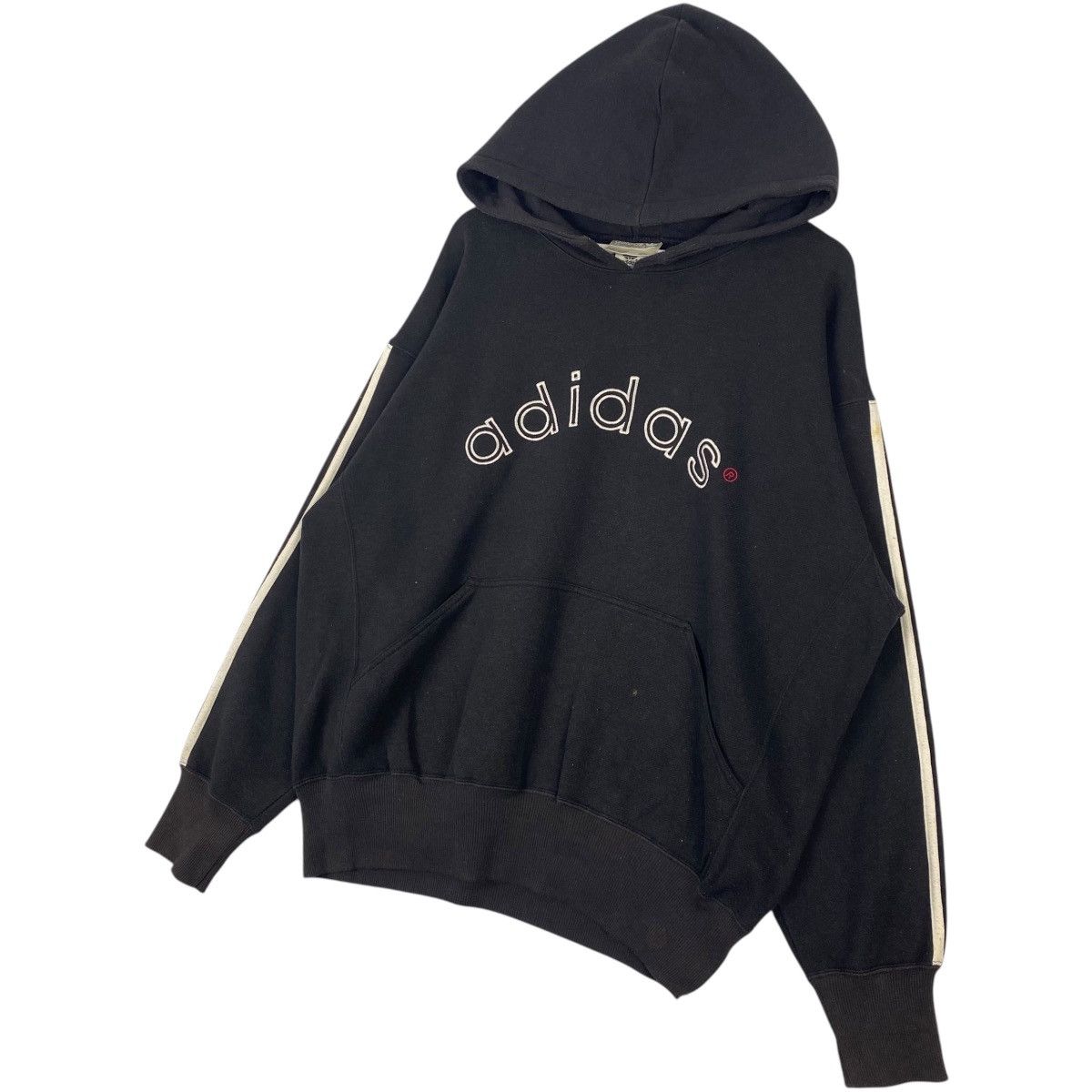 Vintage Vintage Adidas Hoodie Embroidered Sweater Black Size M Size US M / EU 48-50 / 2 - 2 Thumbnail