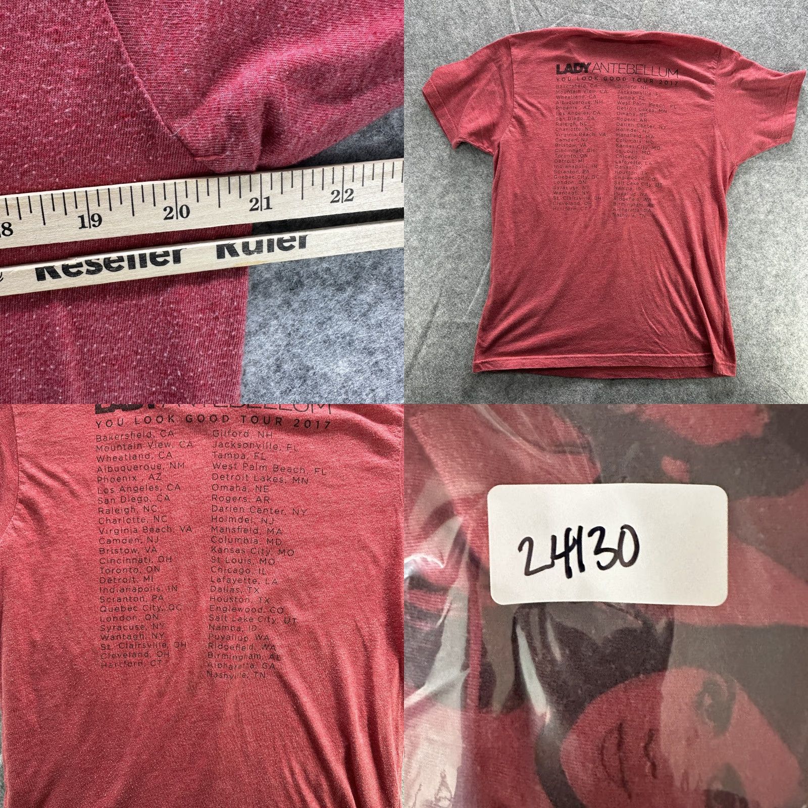 Vintage Lady Antebellum Shirt Large Red Tour 2017 Band Concert Tee Mens Size US L / EU 52-54 / 3 - 8 Thumbnail