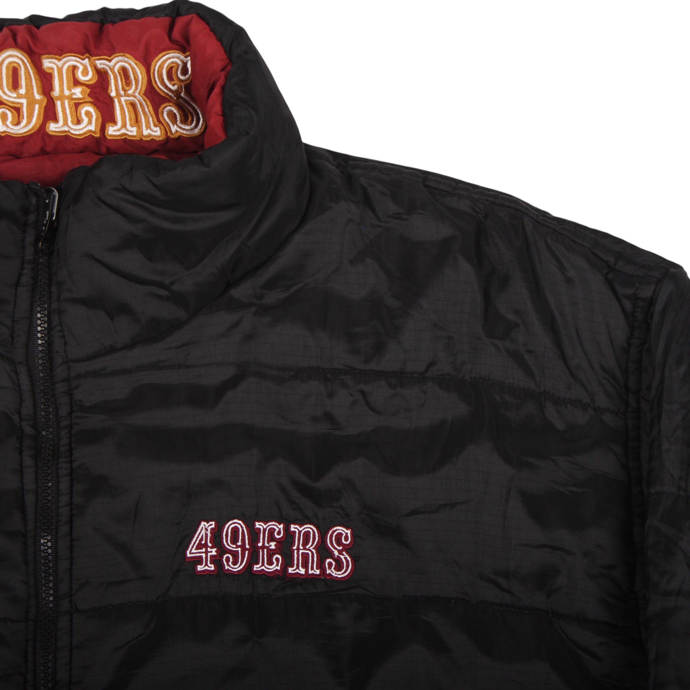 Vintage San Francisco 49ers Puffer Jacket Black SF Logo NFL Size US XXL / EU 58 / 5 - 8 Thumbnail