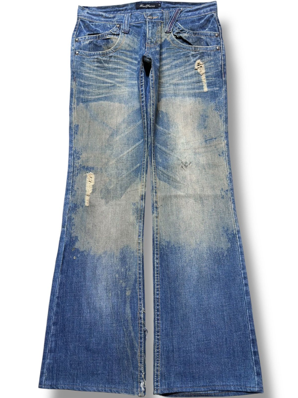Hysteric Glamour Vintage Root Three Styles Mudwash Whiskers Distressed Denim Size US 31 - 1 Thumbnail