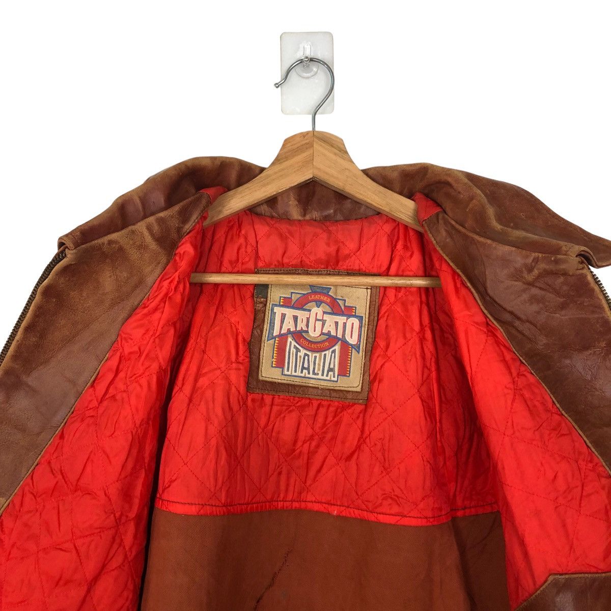 Japanese Brand VINTAGE BOMBER GENUINE LEATHER JACKET TARGATO ITALIA JAPAN Size US M / EU 48-50 / 2 - 10 Thumbnail