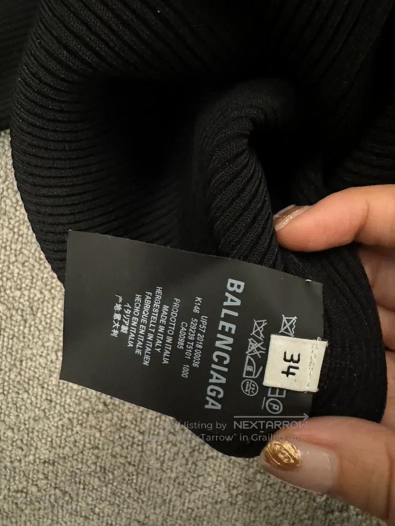 Balenciaga Balenciaga Tight Knit Sweater Size XXS / US 00 / IT 34 - 3 Thumbnail