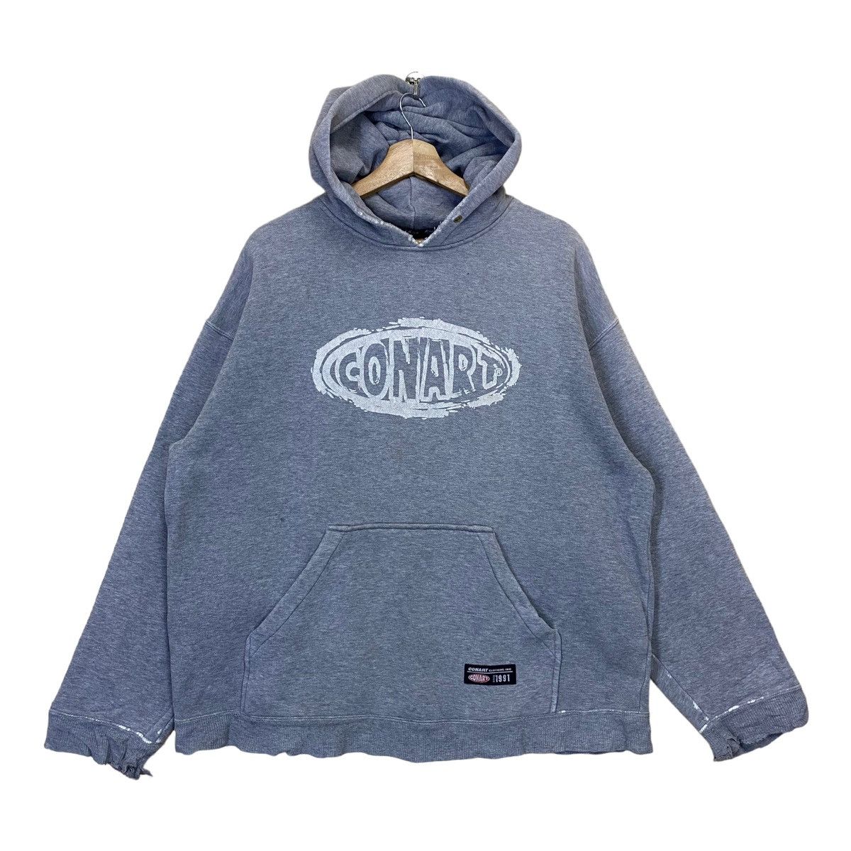 Japanese Brand VINTAGE 90s CONART GRAVITY DESIGN PULLOVER HOODIE Size US XL / EU 56 / 4 - 3 Thumbnail