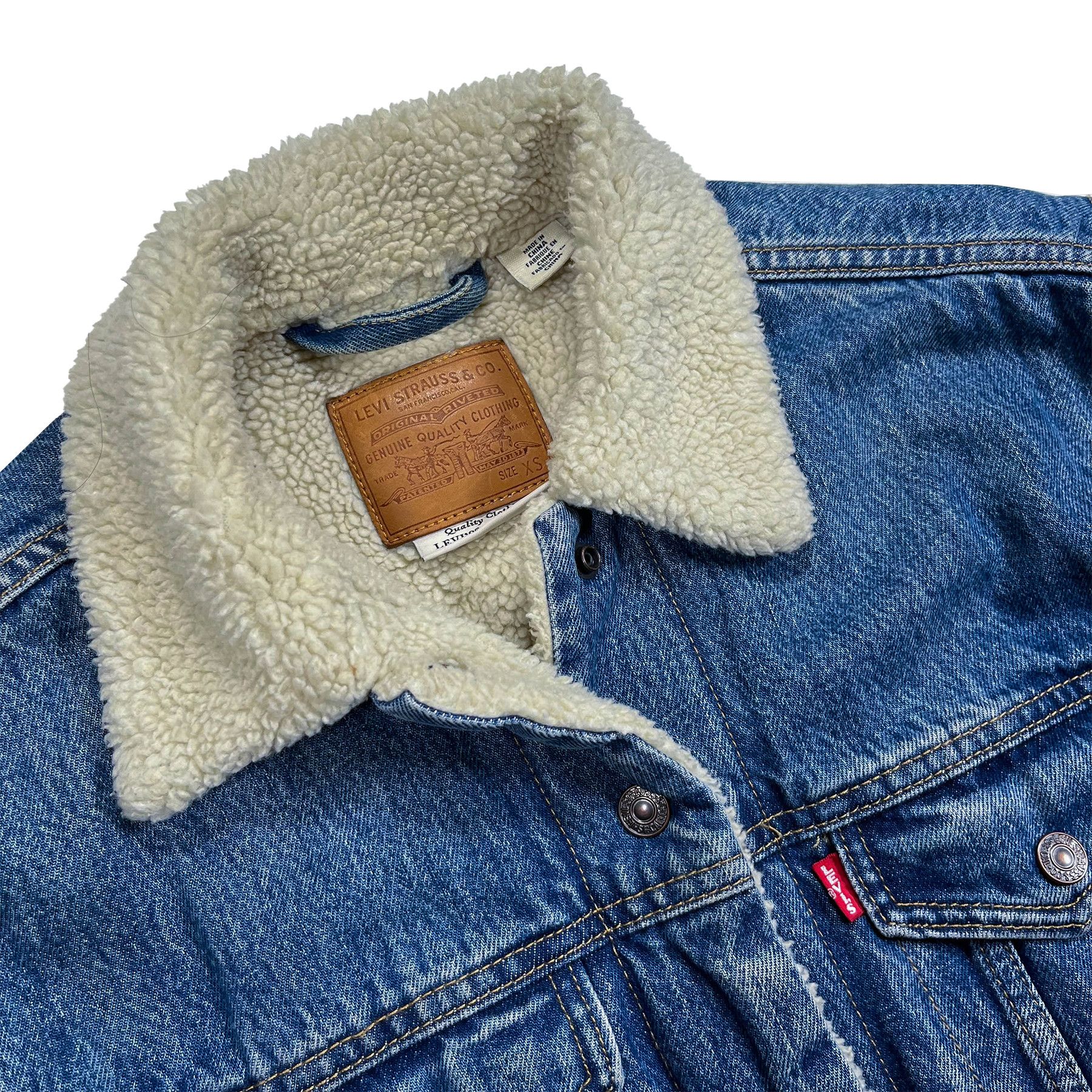 Levi's Levi´s classic denim jacket with fur inside • XS size Size XS / US 0-2 / IT 36-38 - 4 Thumbnail