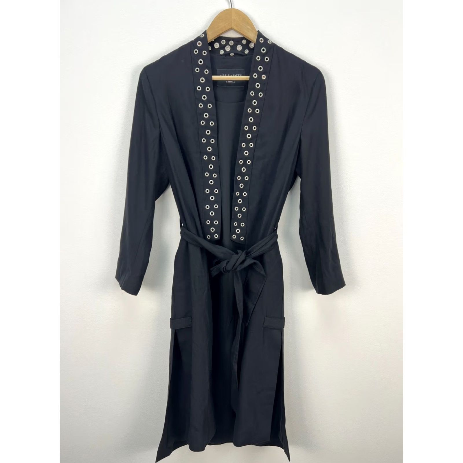 Allsaints AllSaints Kimono Womens XS Black Kady Open Front Women Size Size XS / US 0-2 / IT 36-38 - 2 Thumbnail