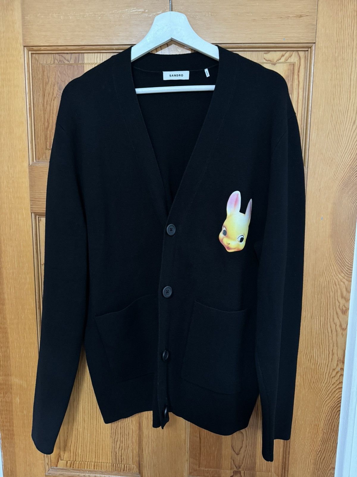Sandro Sandro Bunny Patch Cardigan Sweater Size US L / EU 52-54 / 3 - 4 Thumbnail