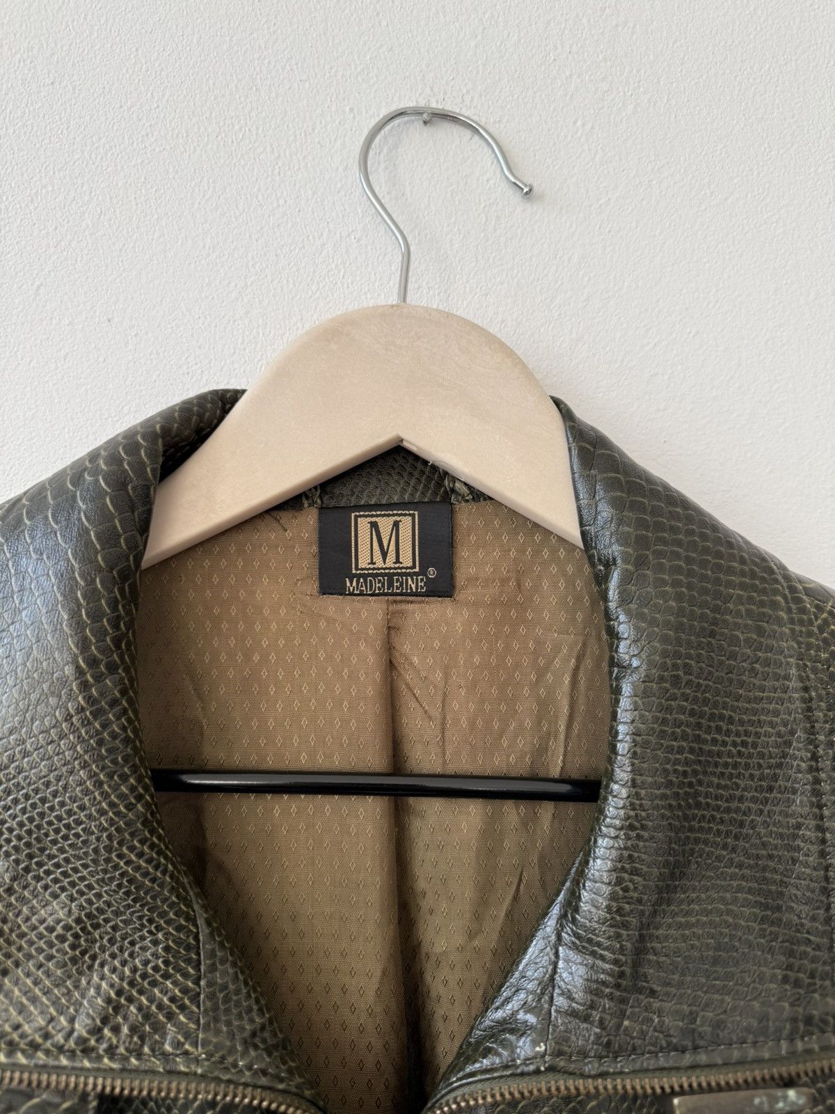 Other Vintage Madeleine Lamb Nappa Leather Jacket Green Size L Size L / US 10 / IT 46 - 11 Thumbnail