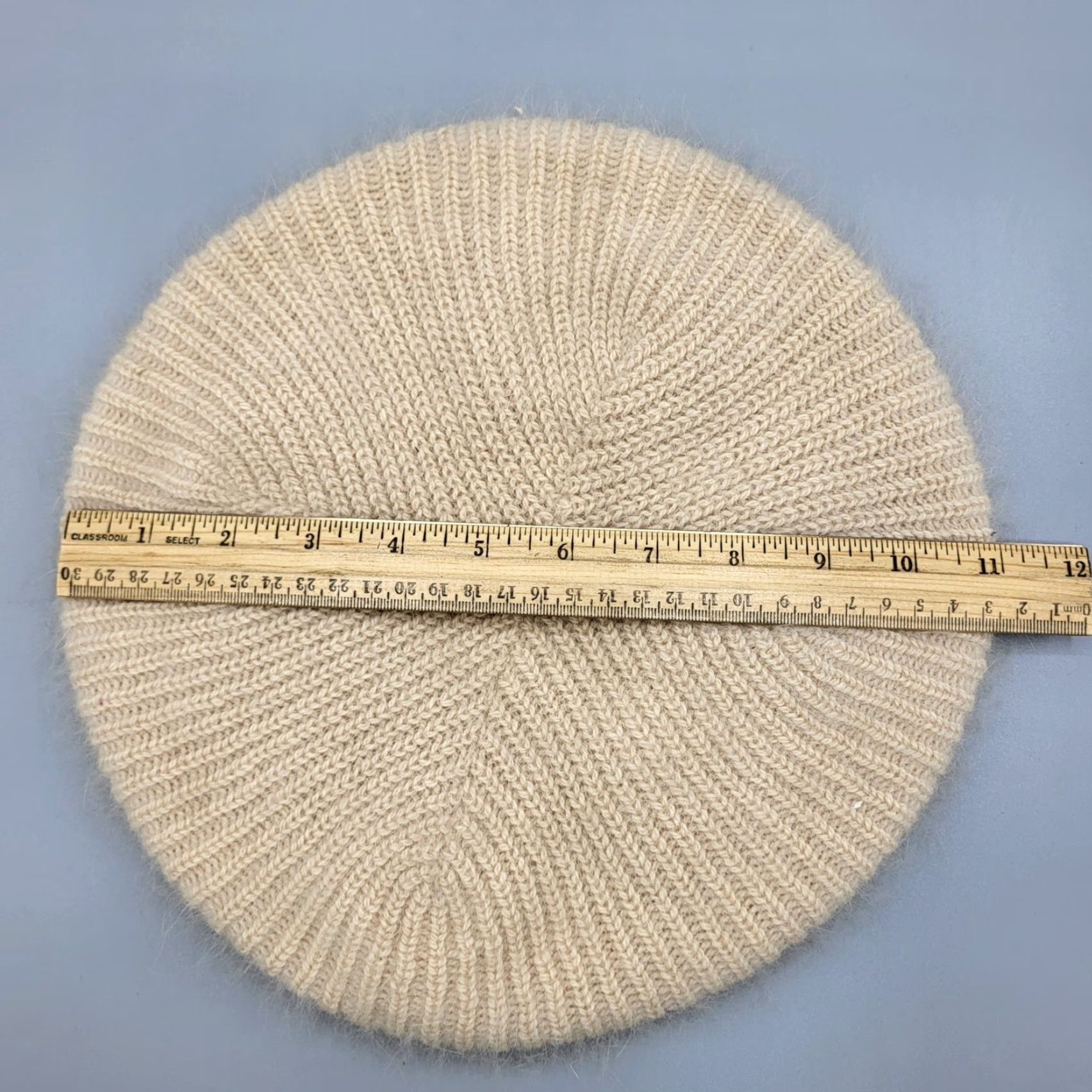 Vintage VINTAGE Aris Beret Hat Women OS Beige Cream USA Fuzzy Angora Wool Blend Knit Handcrafted Styled Parisian Casual 90s Womens Size ONE SIZE - 7 Thumbnail