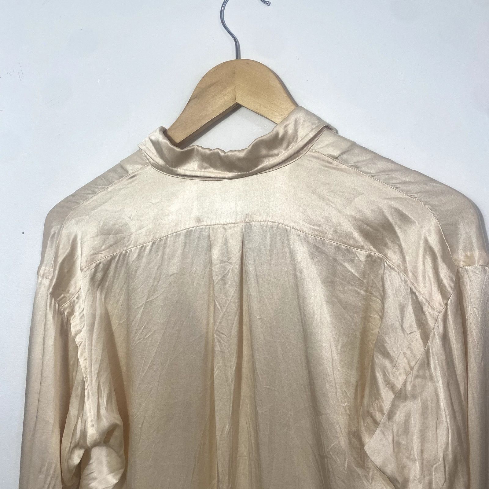 Polo Ralph Lauren Vintage Polo Ralph Lauren 100% Silk Button Up Shirt Ivory Size XS / US 0-2 / IT 36-38 - 6 Thumbnail