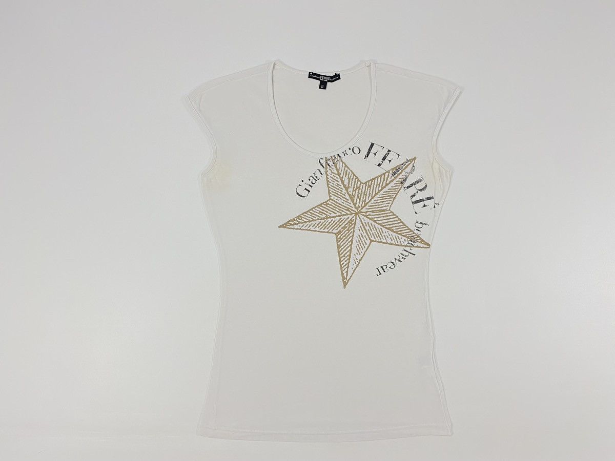 Gianfranco Ferre LASTDROP🔥Vintage Y2K Gianfranco Ferre Beachwear Star T-shirt Size S / US 4 / IT 40 - 10 Thumbnail