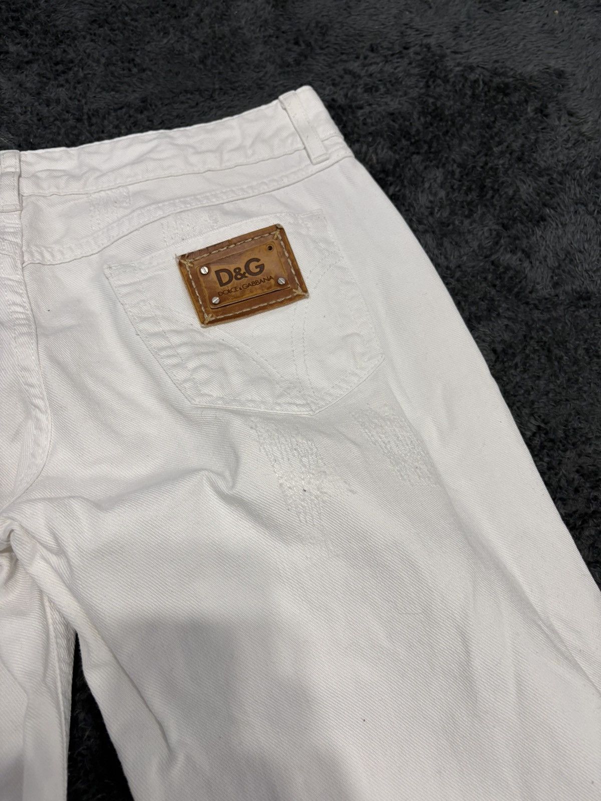 Dolce & Gabbana Rare Dolce & Gabbana Y2K Distressed Flared Jeans Size US 29 - 12 Thumbnail