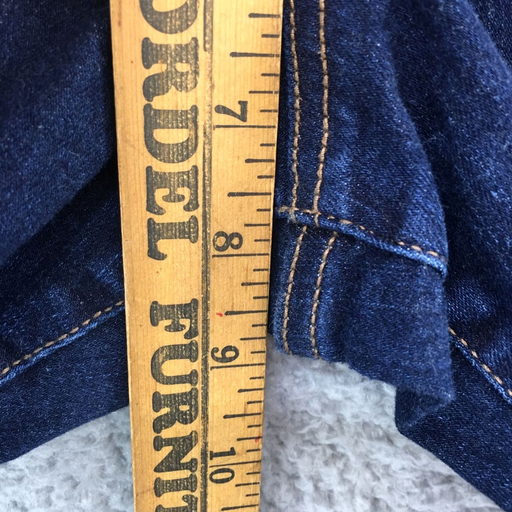 Vintage Liz Lange Maternity Jegging Jeans Womens 2XL Blue Dark Wash Low Rise Denim 5-Pocket Design Jeans Women Womens Maternity Skinny Jegging Size 40" / US 18 - 5 Thumbnail