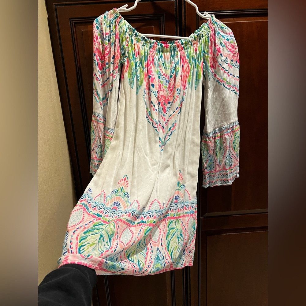 Lilly Pulitzer Lilly Pulitzer Off-Shoulder Flounce Sleeve Nevie Dress - XXS Size XXS / US 00 / IT 34 - 3 Thumbnail