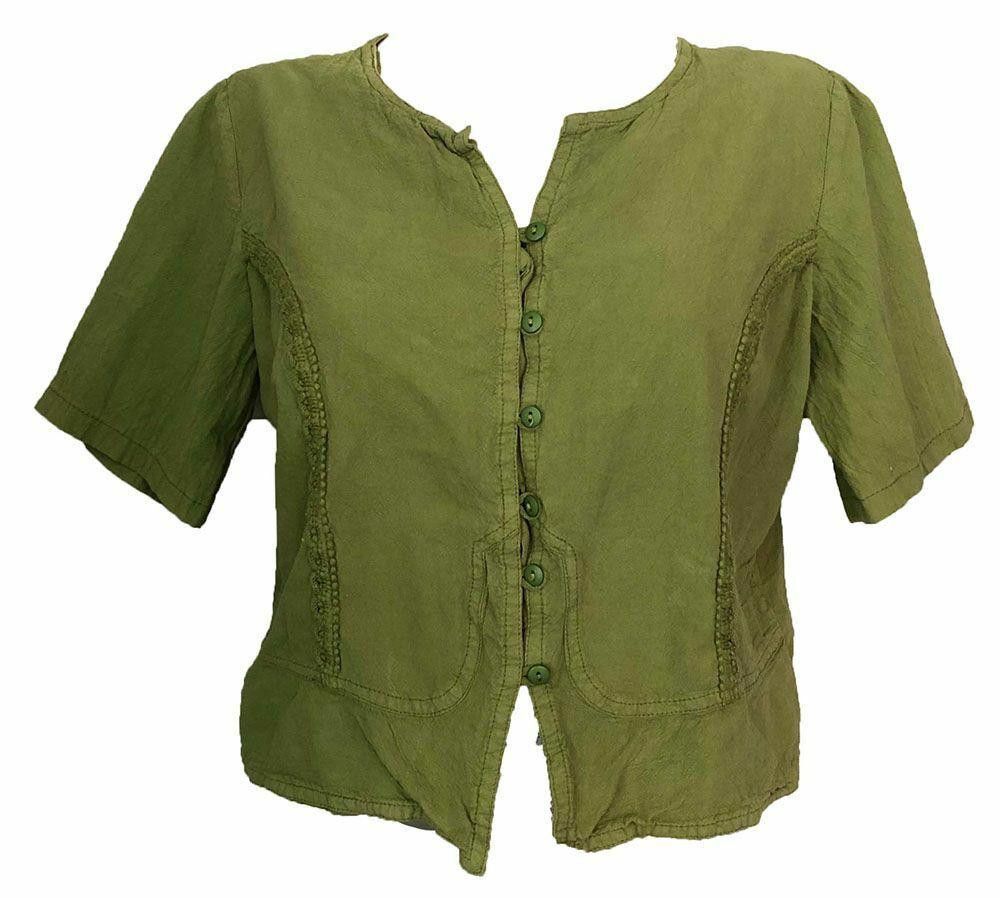 Designer Pre Owned Green Blouse Xl Size XL / US 12-14 / IT 48-50 - 1 Thumbnail