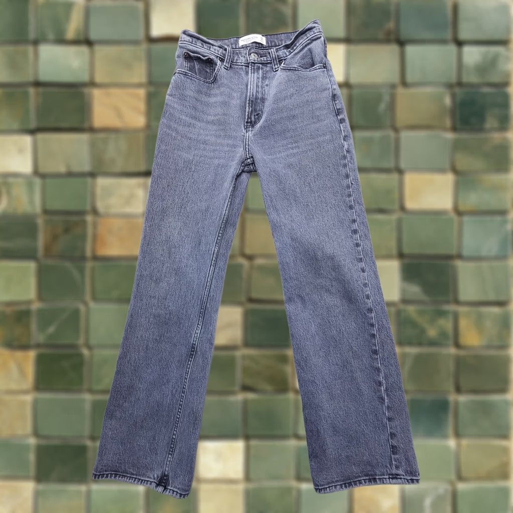 Abercrombie & Fitch Abercrombie & Fitch 90s Relaxed High Rise Jeans Womens 24 Gray Black Size 24" / US 00 / IT 34 - 1 Thumbnail