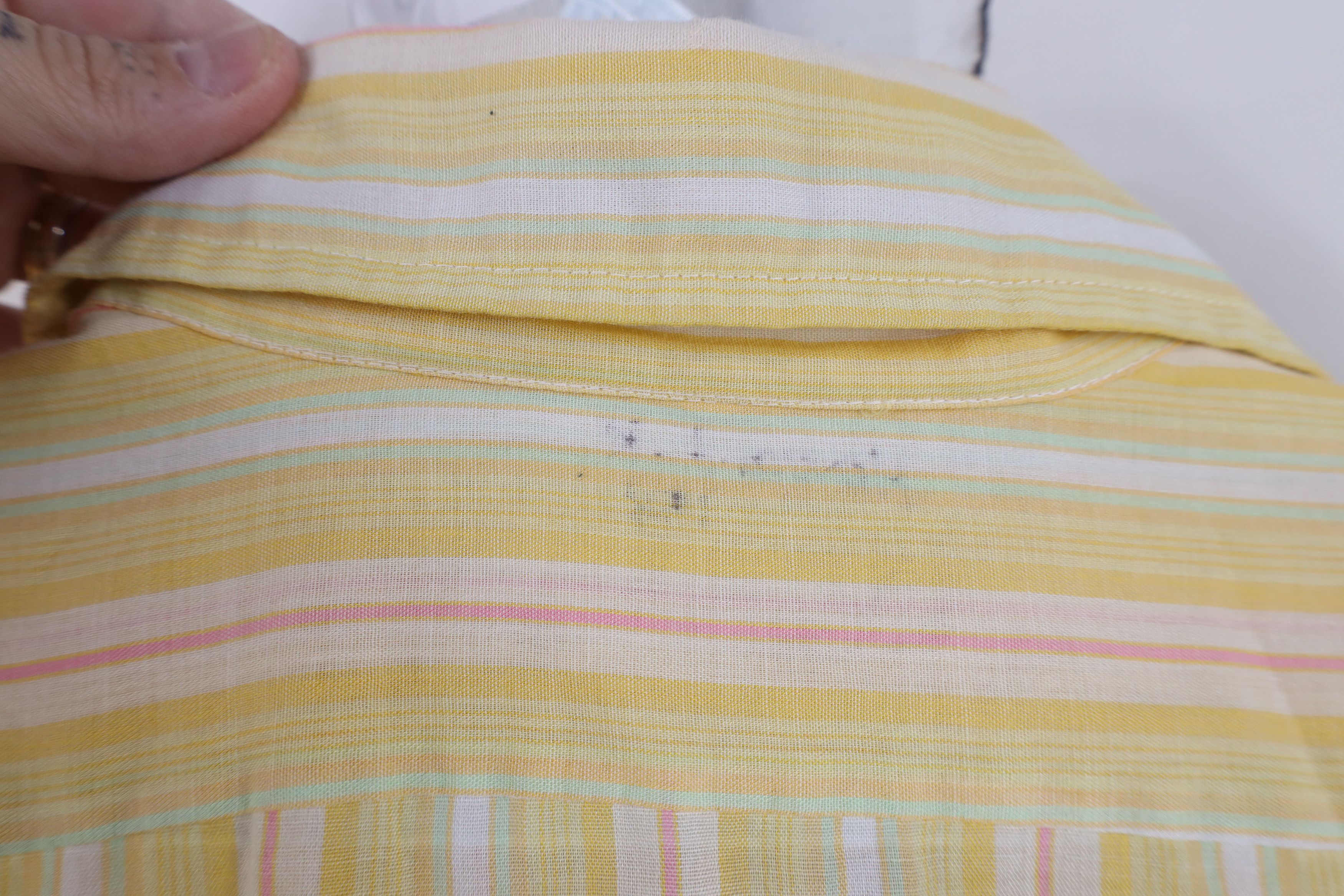 Vintage Vintage 70s Streetwear Sheer Rainbow Striped Button Shirt Size US XL / EU 56 / 4 - 10 Thumbnail