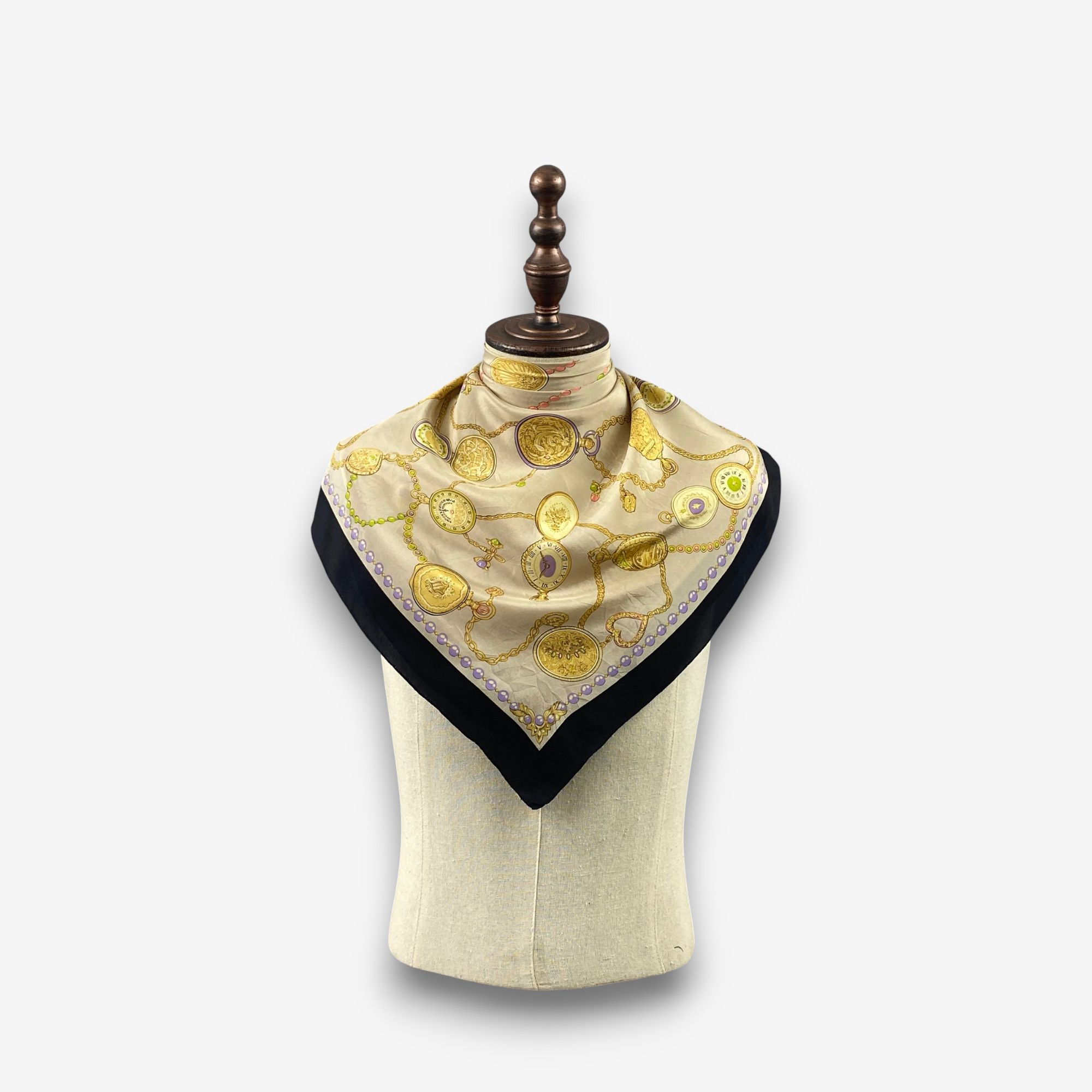 Japanese Brand Vintage Baroque SILK Scarf Twill Stole Wraps Scarves Size ONE SIZE - 1 Thumbnail