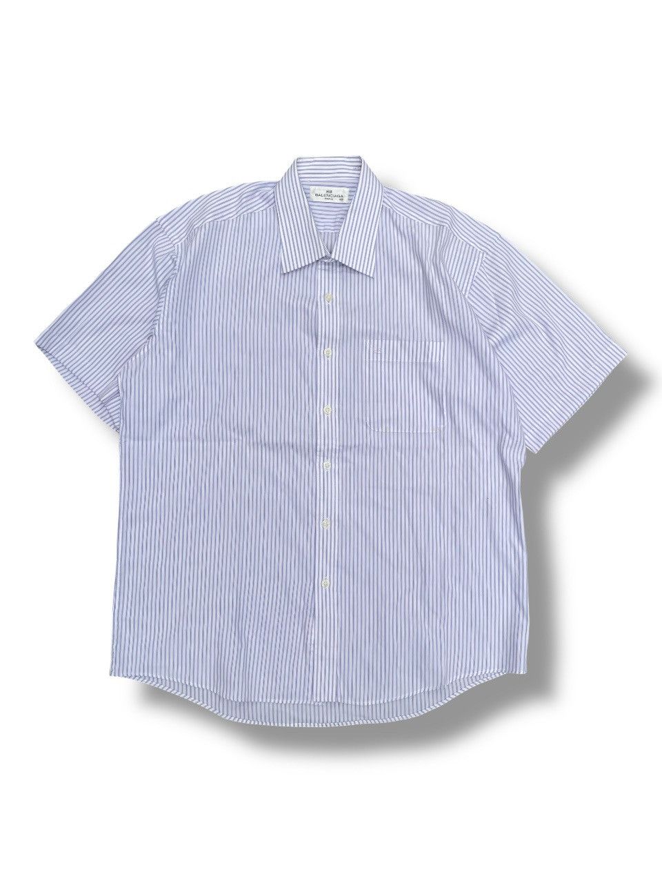 Balenciaga Balenciaga Striped Shirt Single Pocket Size US L / EU 52-54 / 3 - 1 Thumbnail