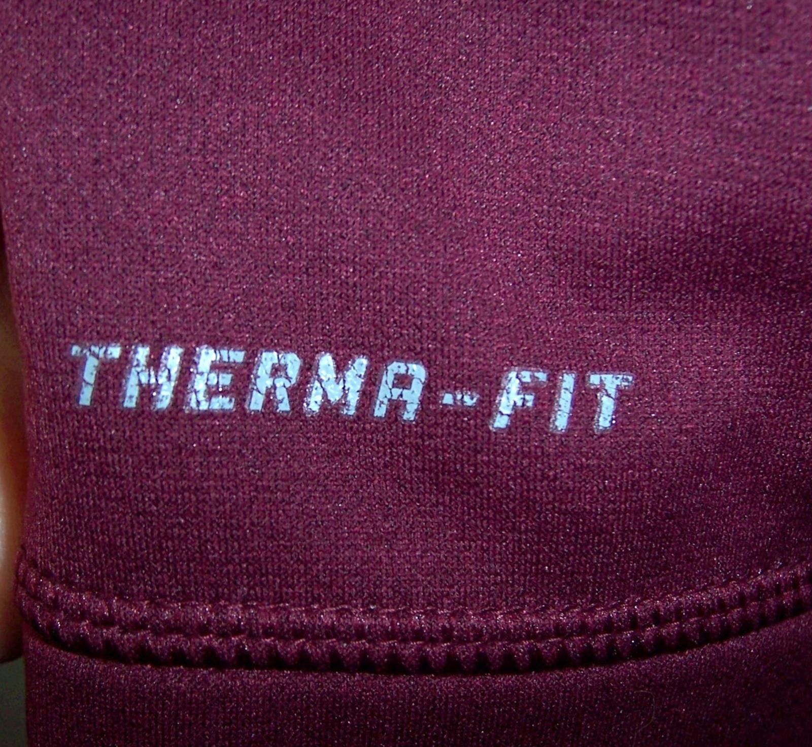 Nike Virginia Tech Hokies Nike Therma-Fit Hoodie-Zip-Maroon-S Size S / US 4 / IT 40 - 5 Thumbnail