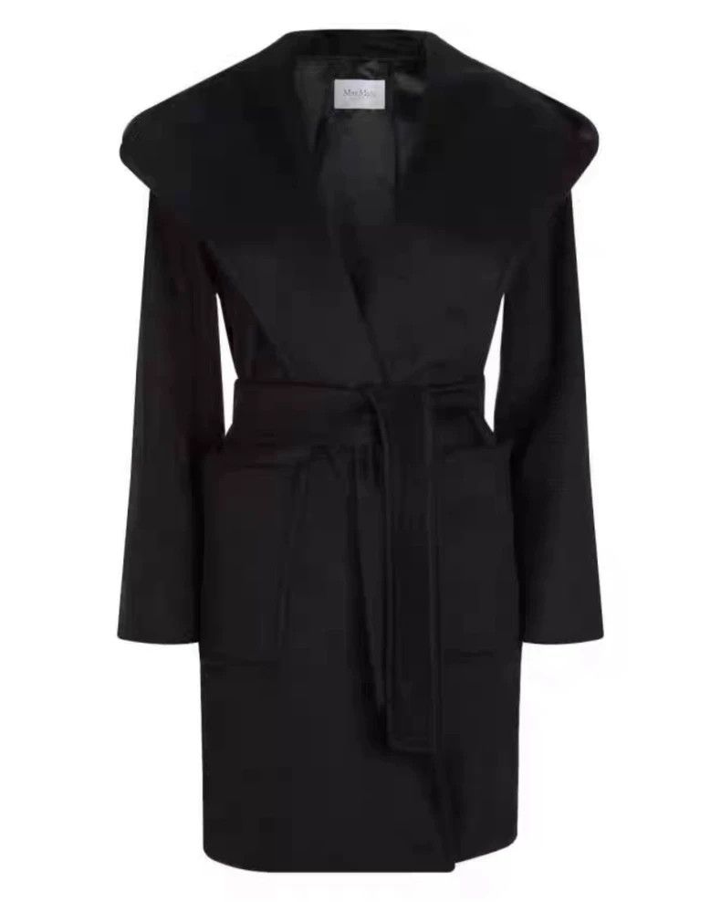 Max Mara Max Mara Rialto Classic Black Camel Hair Hooded Coat Size M / US 6-8 / IT 42-44 - 4 Thumbnail