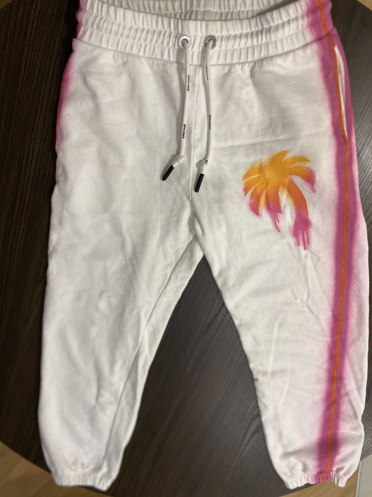Palm Angels Palm Angels Sprayed Palm Cotton Sweatpants Size US 33 - 7 Thumbnail