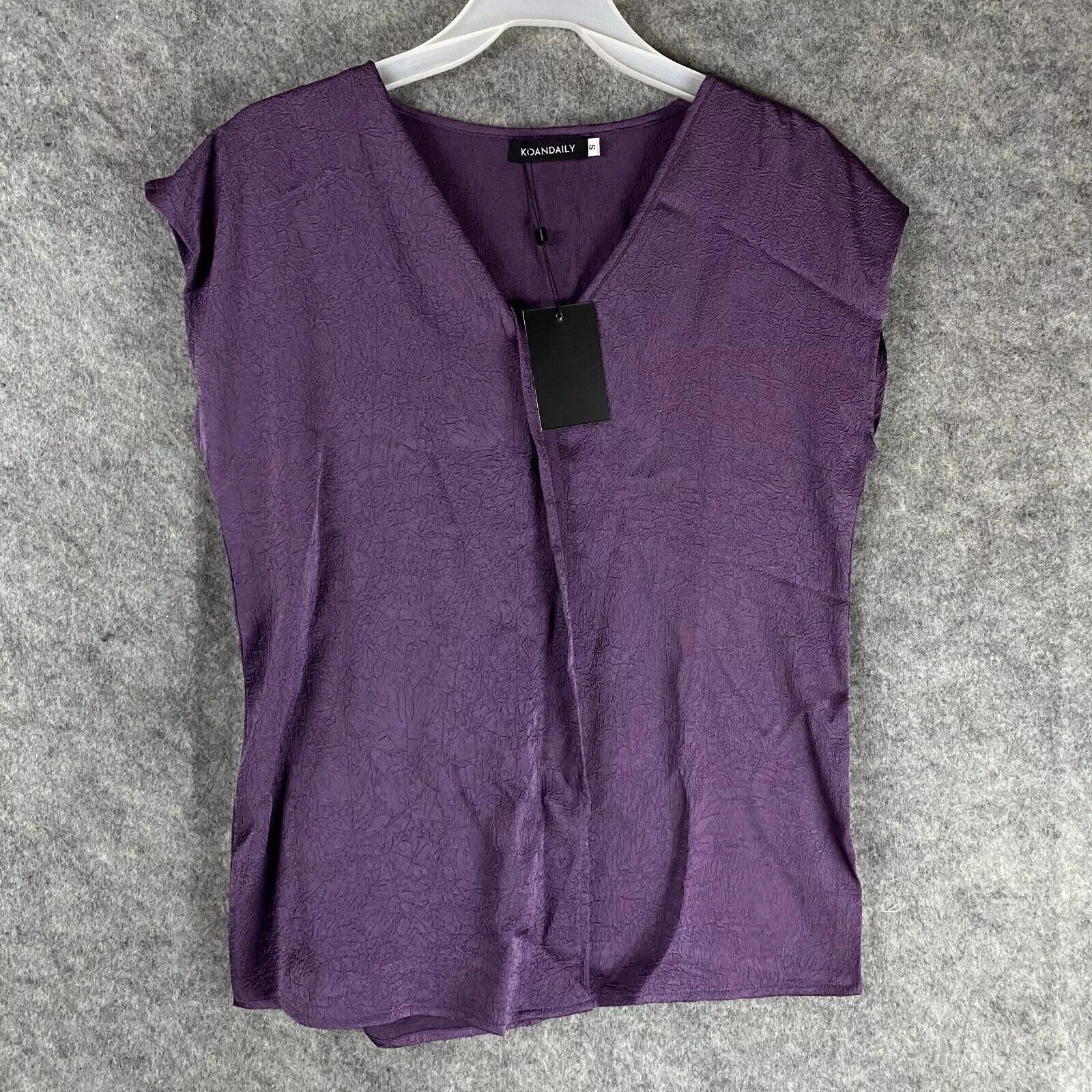 Other Koandaily Blouse Women's Purple Pullover NWT Satin Adults S Size S / US 4 / IT 40 - 1 Thumbnail