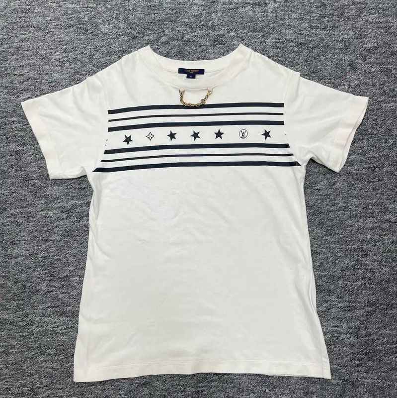 Louis Vuitton Louis Vuitton Summer White Cotton T-Shirt 0089 Size M / US 6-8 / IT 42-44 - 1 Thumbnail