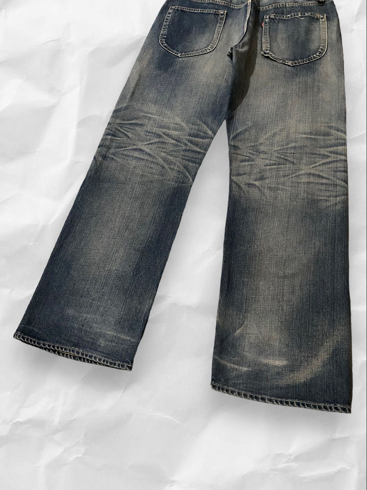 Japanese Brand Vintage Japan Nitraid Sand Blasted Wash Flare Jeans Denim Size US 35 - 11 Thumbnail