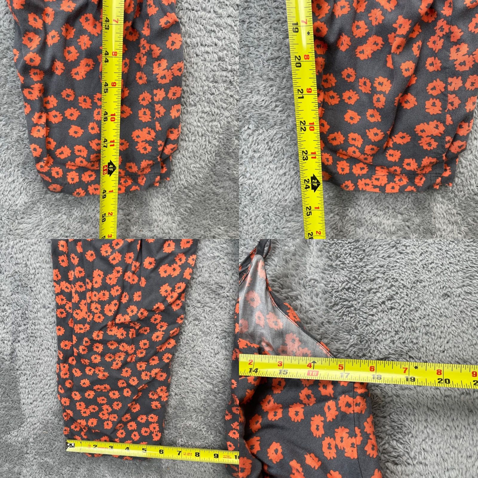 Anthropologie VINTAGE Anthropologie One Piece Womens M Black Lilka Jumpsuit Floral Tapered Leg Size 32" / US 10 / IT 46 - 8 Thumbnail