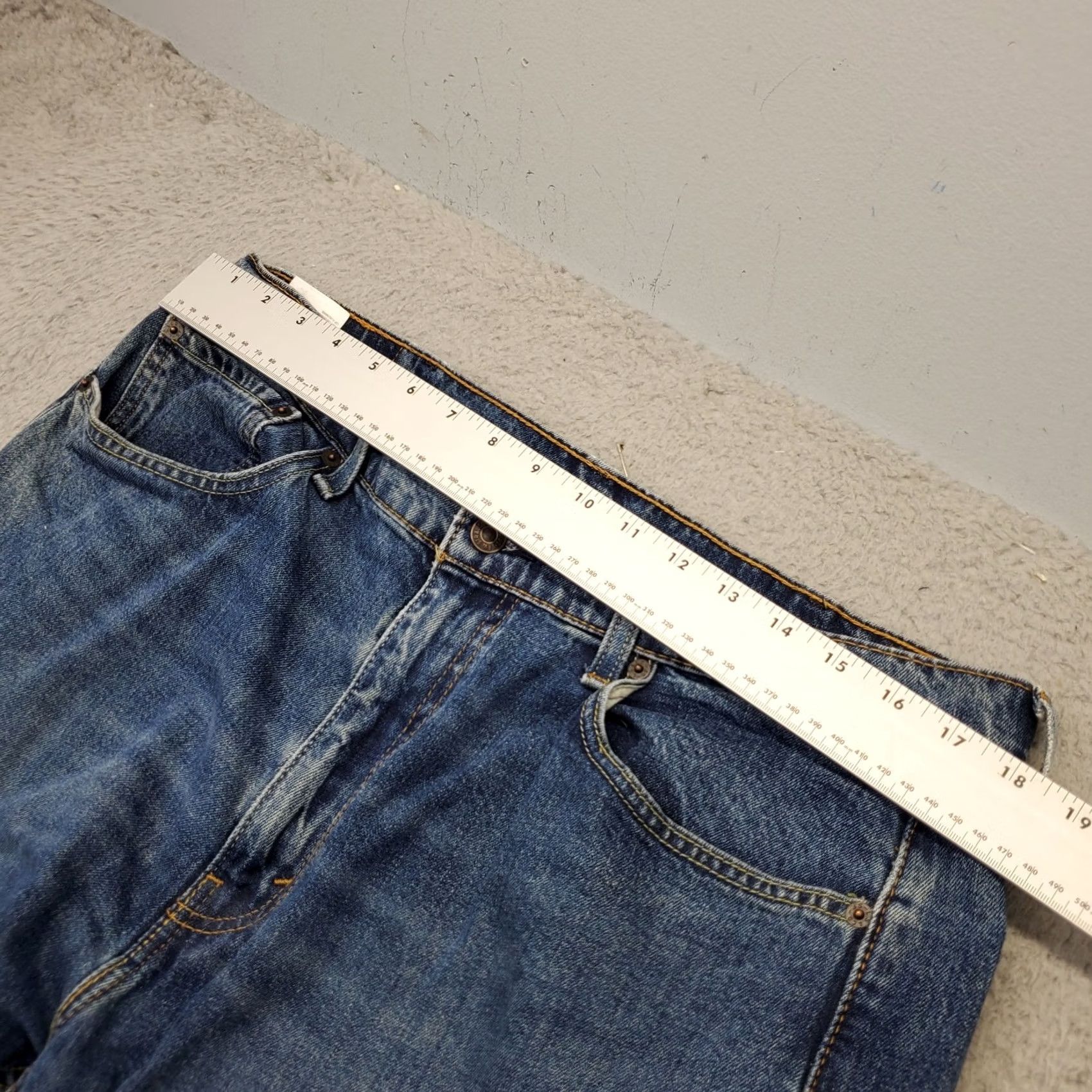 Levi's Levi's 505 Straight Jeans Mens 38x30 Blue Denim Stretch Regular Fit Medium Wash Jeans Mens 38 Blue Denim Stretch Regular Fit Medium Wash Size US 38 / EU 54 - 5 Thumbnail