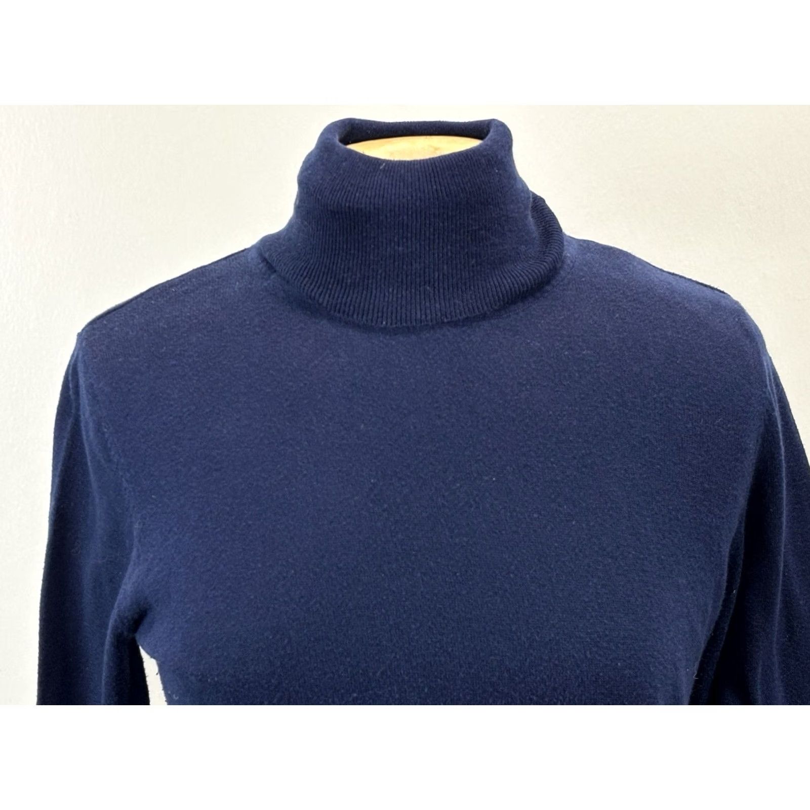 Zara Zara Knit Turtleneck Sweater Women’s L Navy Blue Preppy Elbow Patches Knit Pullover Classic Casual Size L / US 10 / IT 46 - 5 Thumbnail