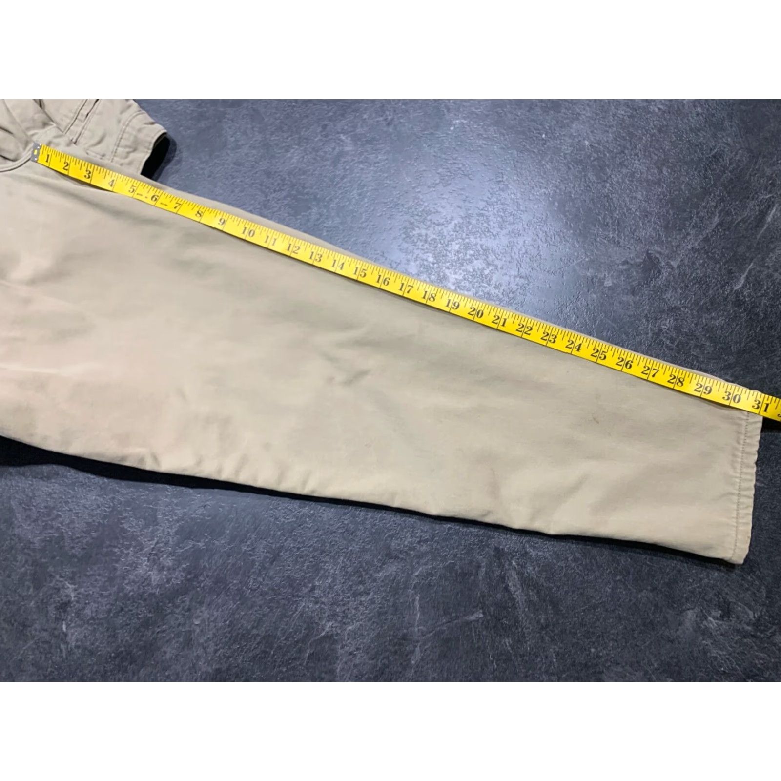 Vintage LL Bean Women's Beige Chino Pants Size 14 Flannel Lined Warm Size 36" / US 14 / IT 50 - 4 Thumbnail