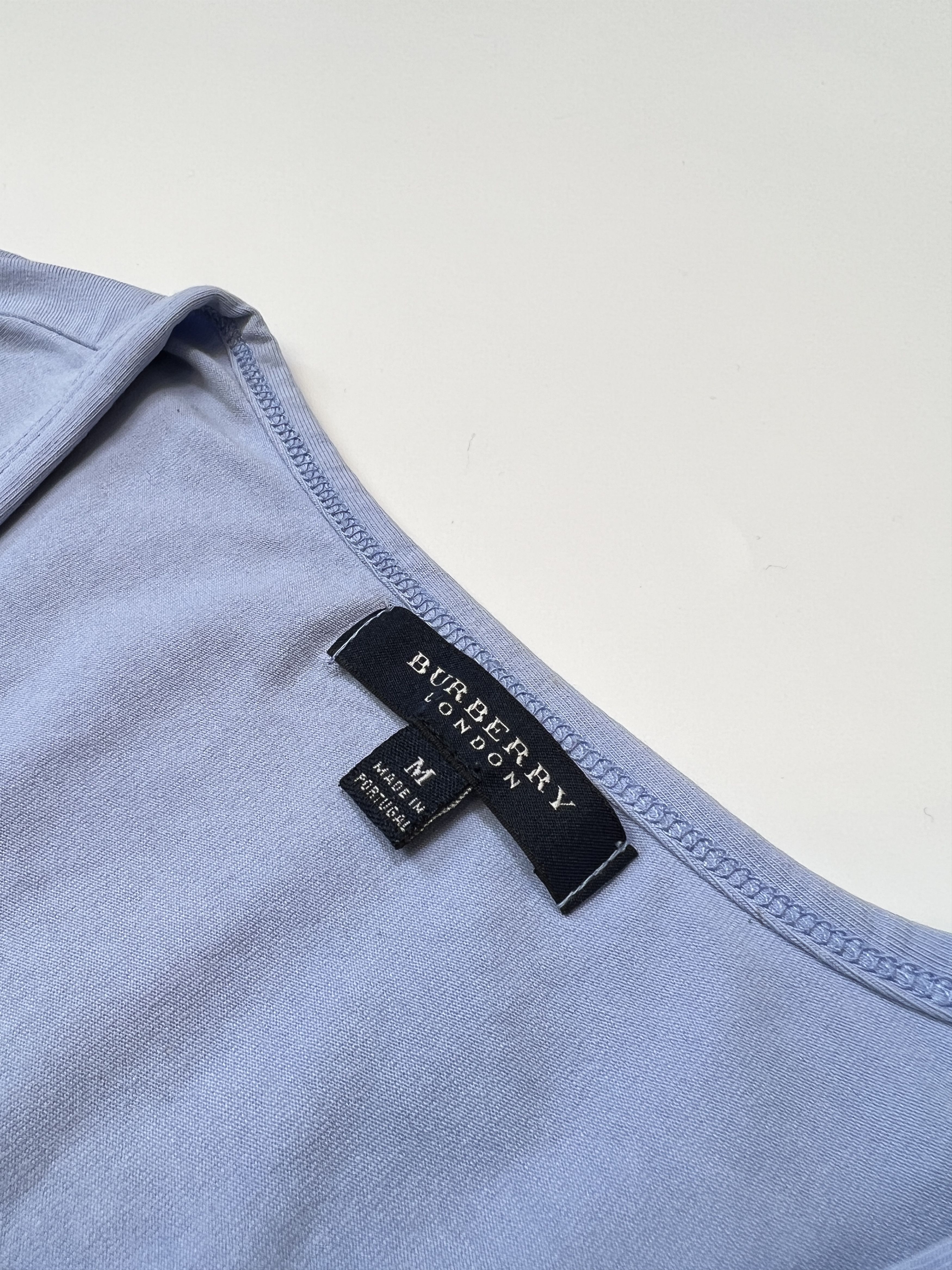 Burberry × Seditionaries × Vintage Vintage Burberry Nova Check Blouse Top Baby Blue Size M / US 6-8 / IT 42-44 - 3 Thumbnail