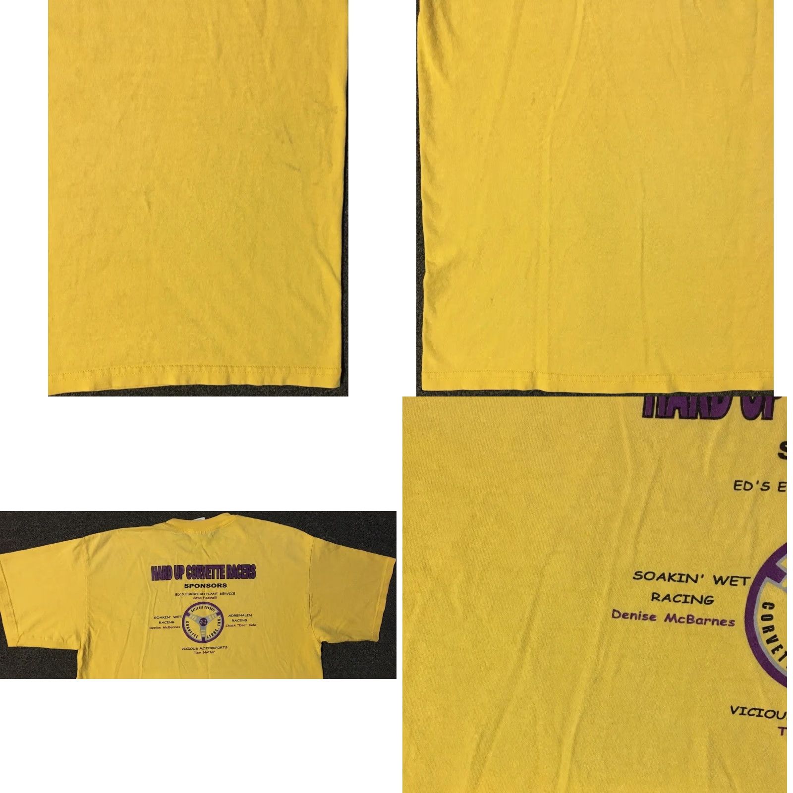 NASCAR Vtg Hard Up Corvette Racing Faded Distressed Shirt XL Car NASCAR Biker Grunge 90s Size US XL / EU 56 / 4 - 9 Thumbnail