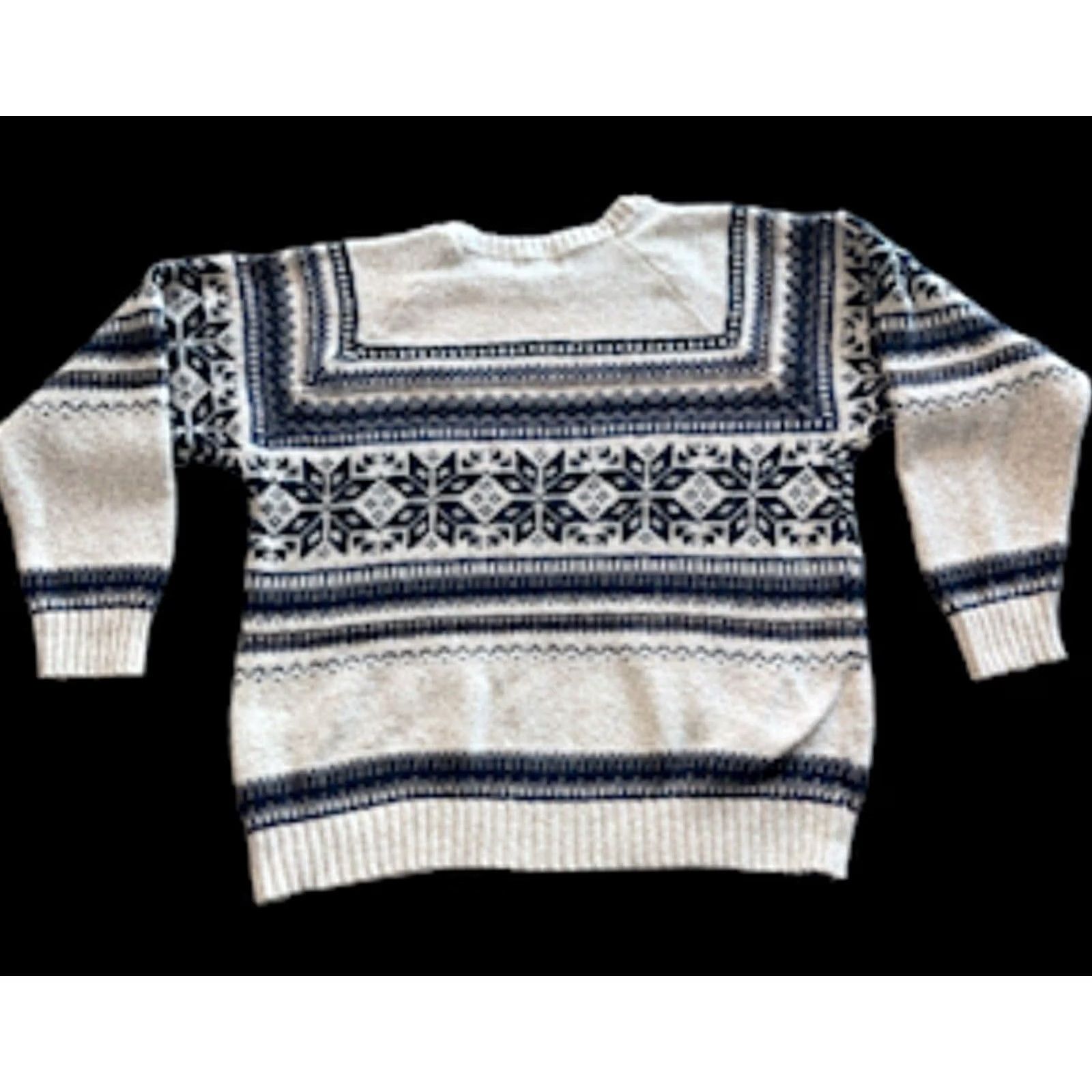 Vintage VINTAGE Fieldmaster Men's Sweater Crewneck 2XL Tan Blue Snowflakes Winter Ski Pattern Knit USA Regular Mens Size US XXL / EU 58 / 5 - 5 Thumbnail