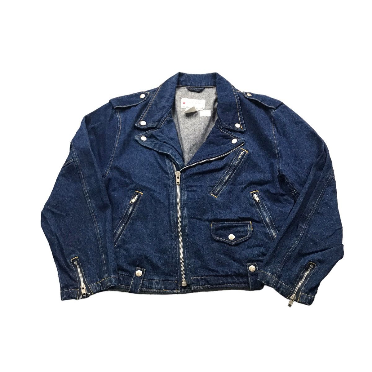 Designer × Japanese Brand 🔥DOUBLE COLLAR DENIM GEMBONY DENIM JACKET Size US M / EU 48-50 / 2 - 1 Thumbnail