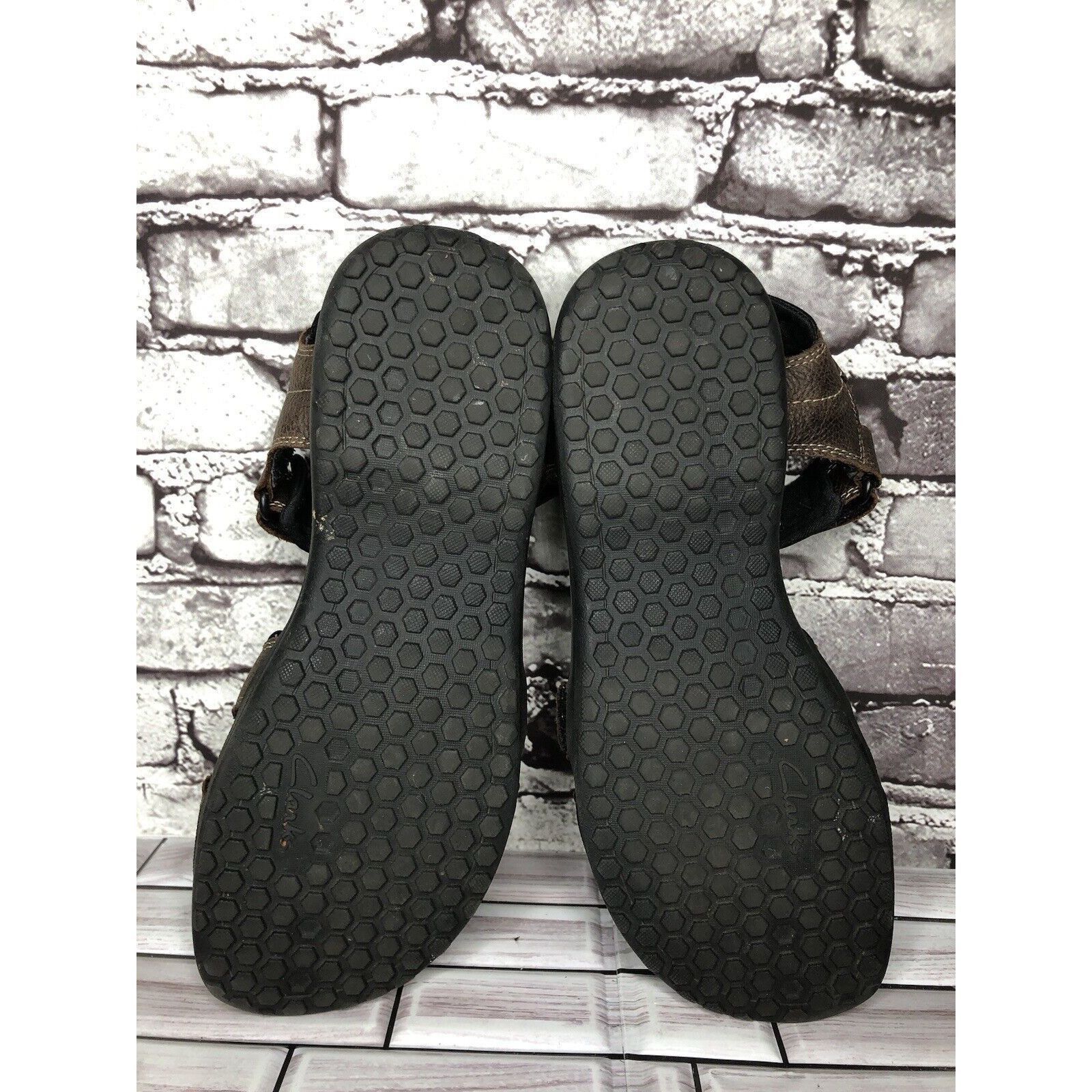 Clarks Clarks Brown Leather Synthetic Hiking Outdoor Strap Sandals Size US 11 / EU 44 - 9 Thumbnail