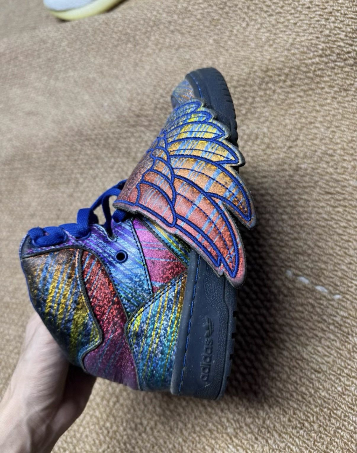 Adidas Adidas Jeremy Scott JS Wings Rainbow Iridescent Sneakers K37 Size US 6.5 / IT 36.5 - 3 Thumbnail