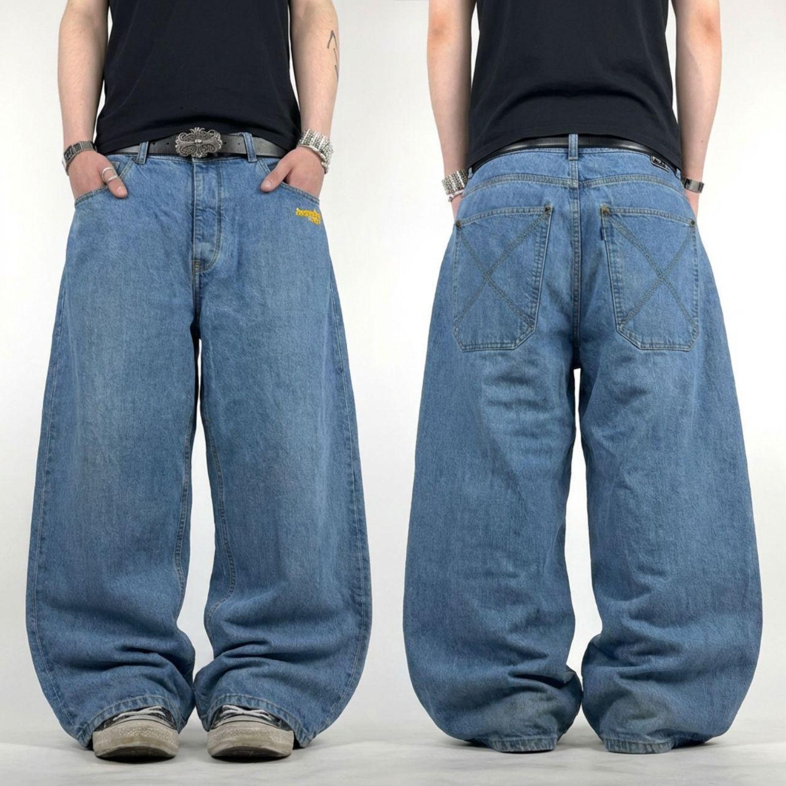 Ecko Unltd. × JNCO × Vintage Vintage y2k stonewash archive baggy wide leg skater jeans Size US 36 / EU 52 - 1 Thumbnail
