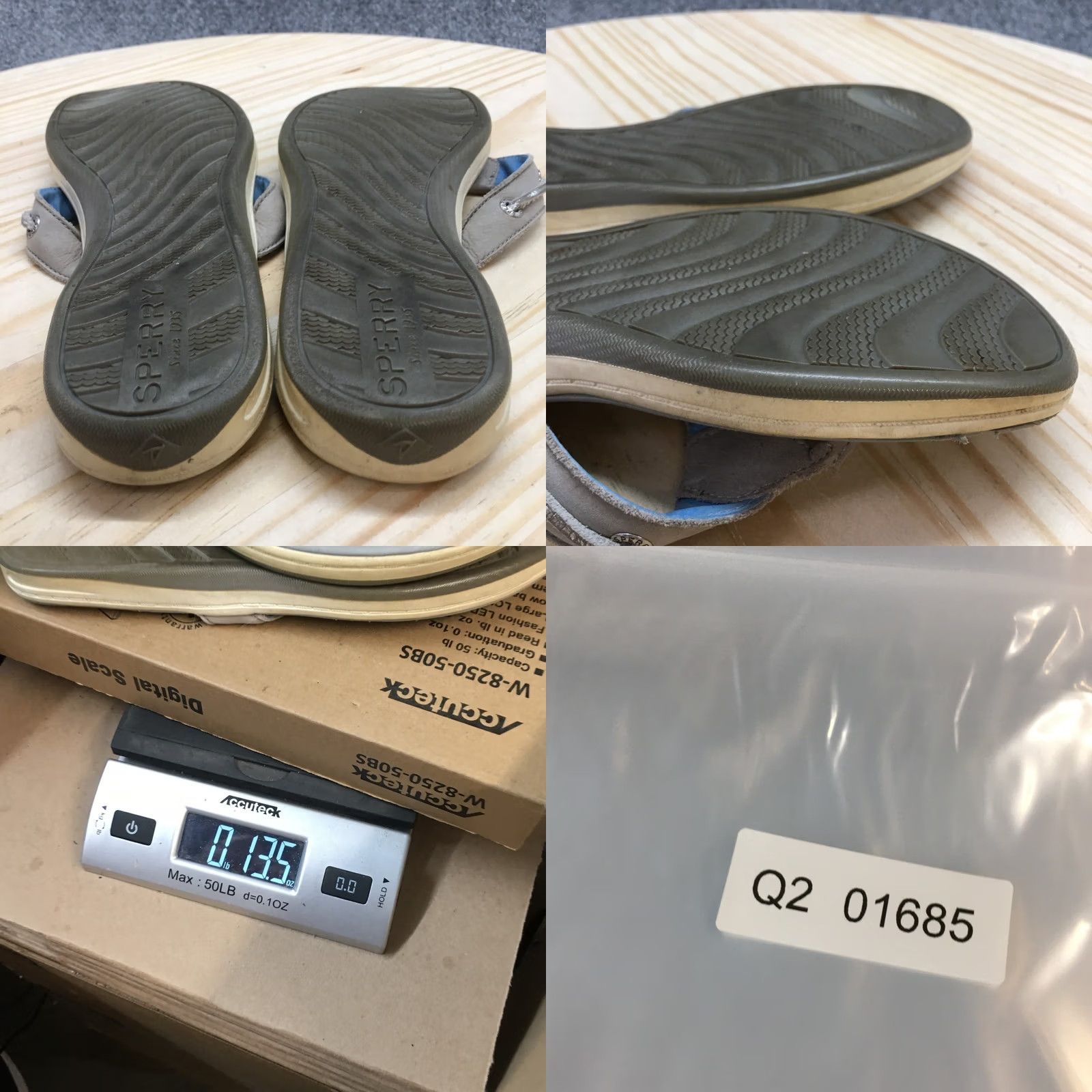 Sperry Sperry Sandals Seabrook Slip On Flip Flops Gray Leather Womens 8.5 Shoes Casual Summer Storm STS95169 Fashion Top Sider Women’s Shoes Mens Womens Size US 9 / IT 39 - 10 Thumbnail
