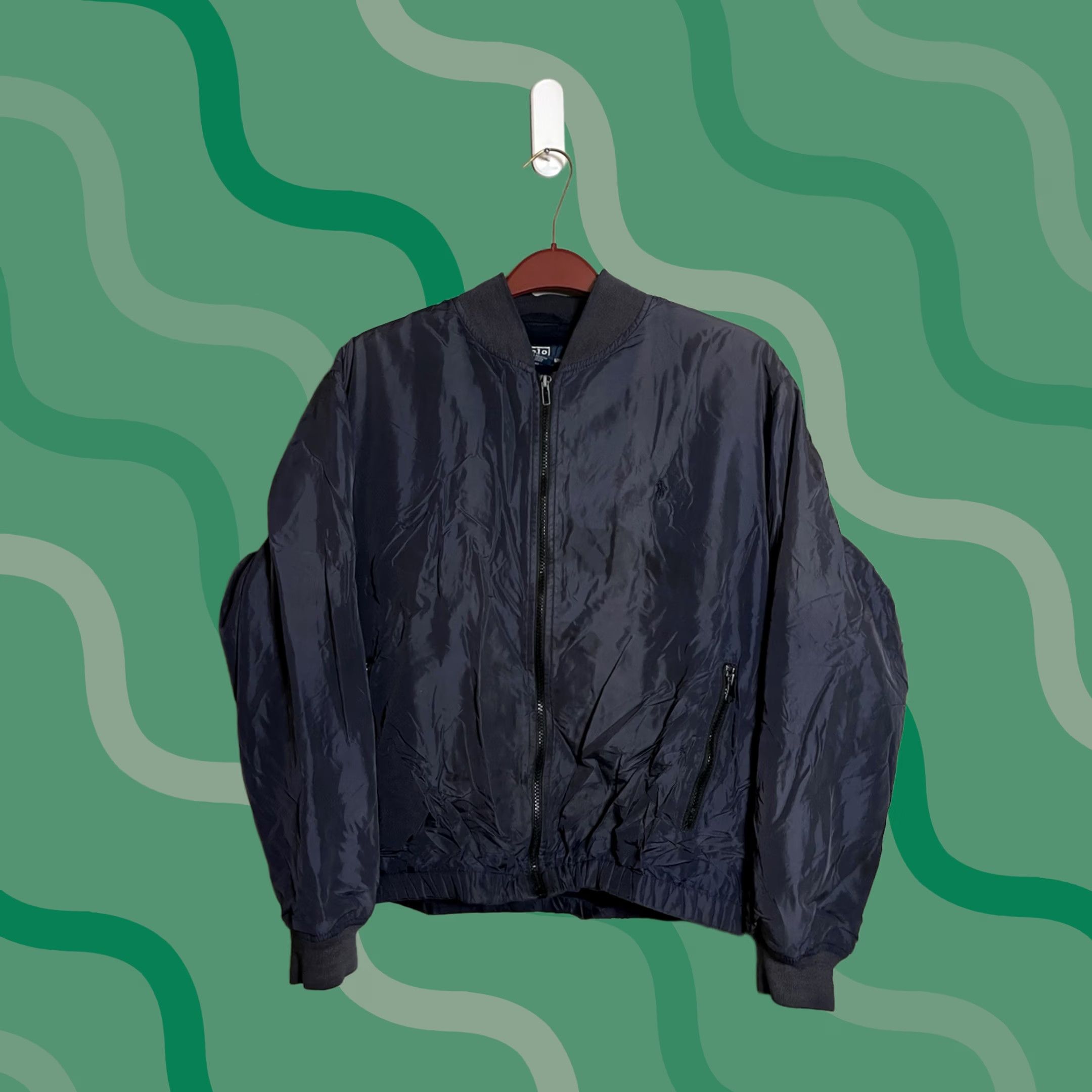 Polo Ralph Lauren VTG Polo Ralph Lauren Jacket Mens Medium Full Zip Bomber Fleece Lined Black Polyester Softshell Logo Embroidered Zipper Golf Bomber Jacket Mens Size US M / EU 48-50 / 2 - 1 Thumbnail