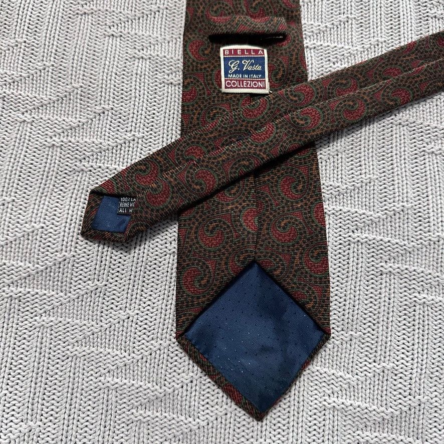Other Biella Collezioni G Vasta brown paisley Italian wool tie Size ONE SIZE - 3 Thumbnail