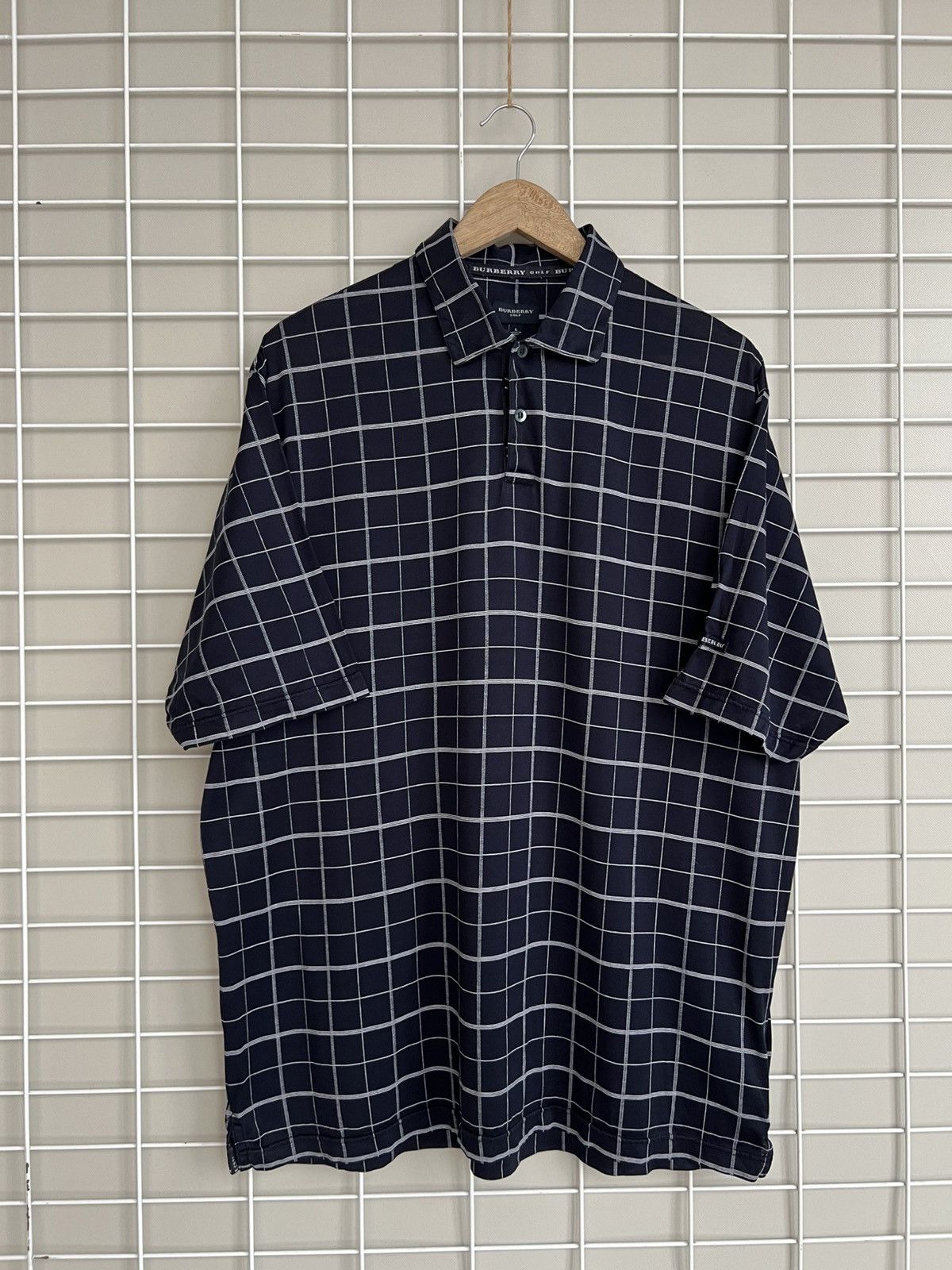 Burberry Burberry Golf Nova Checked Polo Shirt Size L Short Sleeve Size US L / EU 52-54 / 3 - 1 Thumbnail