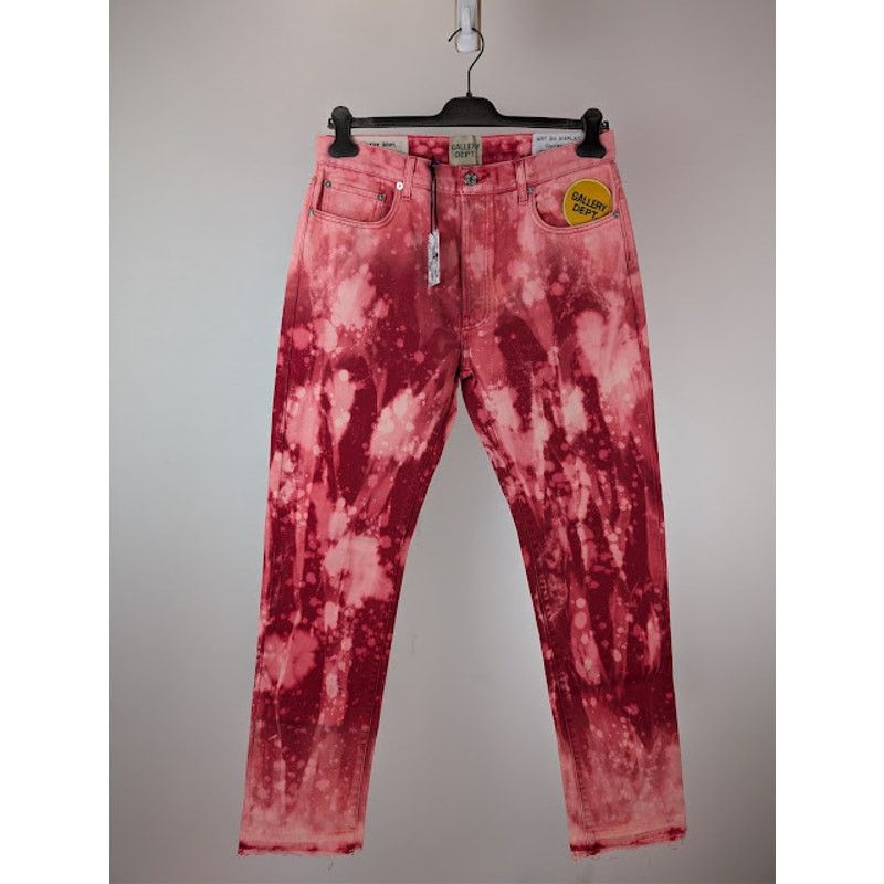 Gallery Dept. o1rshd1 Biscayne Tie-Dye Slim Fit Denim Jeans in Red Size US 32 / EU 48 - 9 Thumbnail
